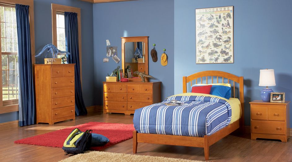 Atlantic Furniture Windsor Double Arch Twin Storage Platform Bed